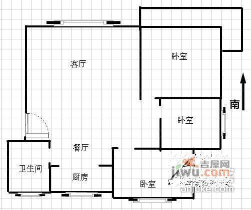 光谷坐标城3室1厅1卫户型图