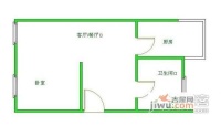 绿汀雅境1室1厅1卫58㎡户型图