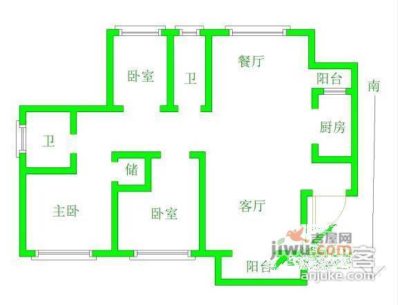 武汉奥林匹克花园3室2厅2卫165㎡户型图