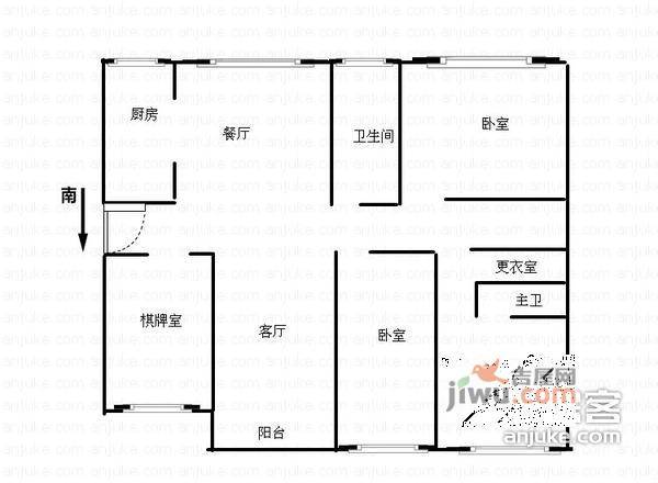 融侨锦城4室2厅2卫138㎡户型图