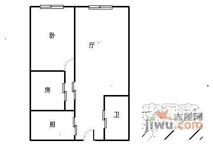 融侨锦城2室1厅1卫90㎡户型图