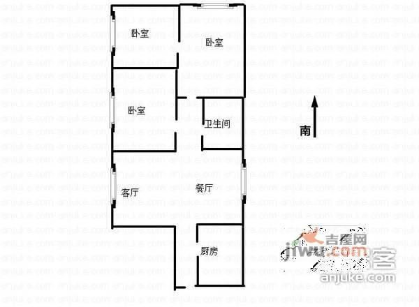 新华家园悦景居3室2厅2卫154㎡户型图