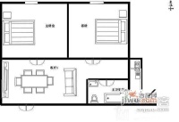 新华家园悦景居2室1厅1卫户型图