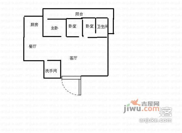 新华家园悦景居3室2厅2卫154㎡户型图