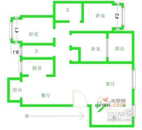 恋湖家园4室2厅2卫240㎡户型图