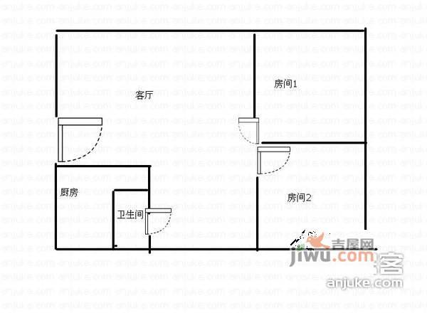 碧水晴天2室2厅2卫110㎡户型图