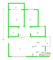 汉口中心嘉园3室2厅1卫118㎡户型图