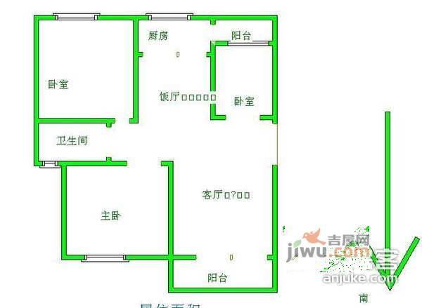 同安家园3室2厅2卫136㎡户型图