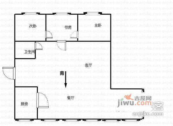 香江新村北区3室2厅1卫户型图