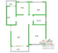 桃花岛城市花园3室1厅1卫113㎡户型图