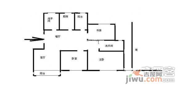 日月华庭2室1厅1卫75㎡户型图