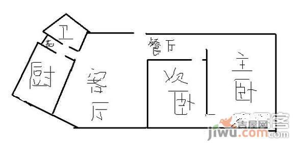 长江委长顺园小区2室2厅1卫96㎡户型图