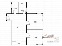 外滩棕榈泉2室2厅1卫93㎡户型图