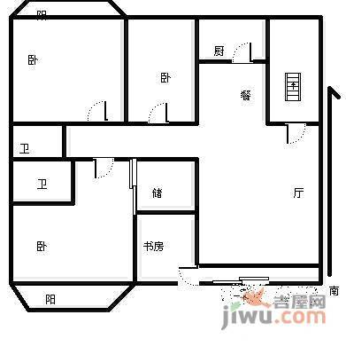 圆梦美丽家园3室2厅2卫149㎡户型图