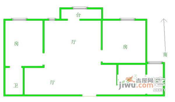 新世界汇豪邸2室2厅2卫126㎡户型图