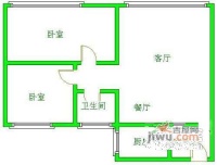 五里汉城2室2厅1卫88㎡户型图