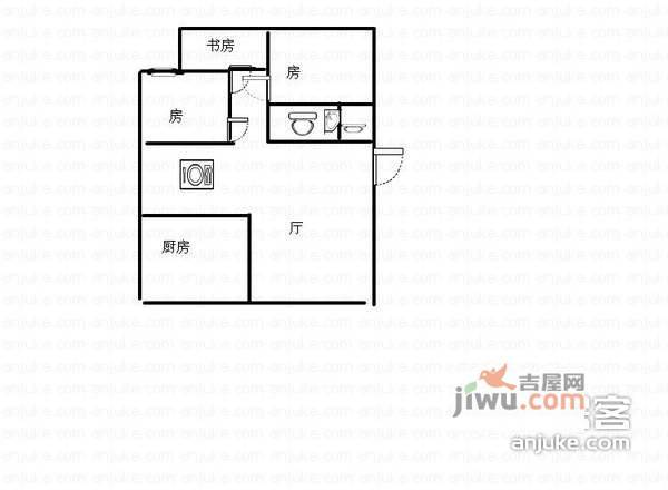 江汉绿色家园3室2厅2卫146㎡户型图