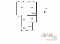 江汉绿色家园2室2厅2卫90㎡户型图