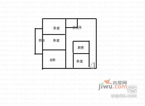 江汉绿色家园4室2厅2卫143㎡户型图