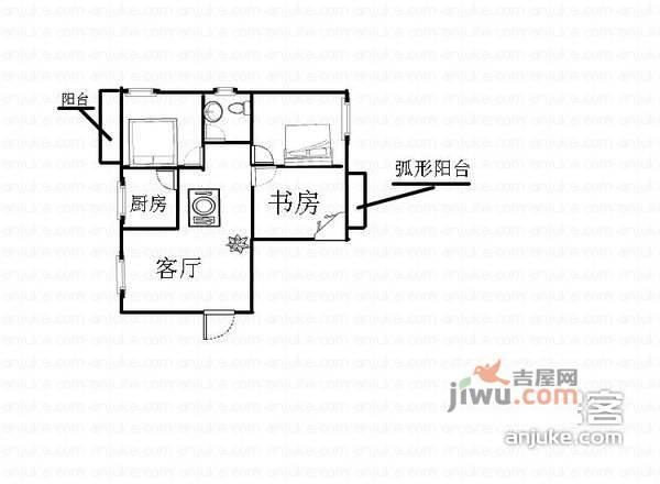 广厦华庭3室2厅1卫户型图