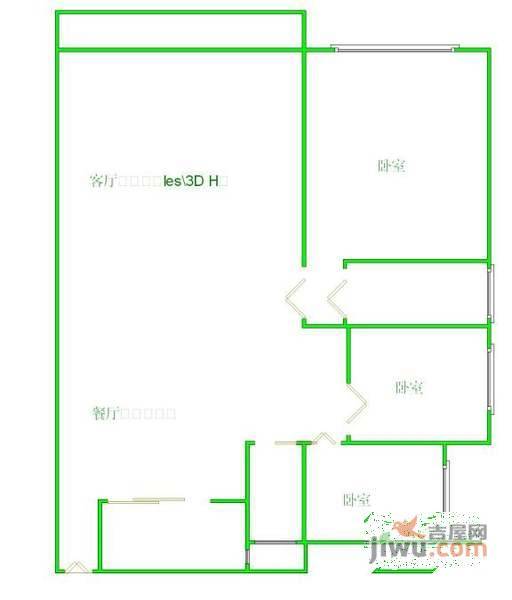 丽岛花园3室2厅2卫151㎡户型图