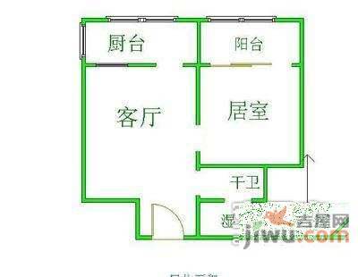 建昌里1室1厅1卫49㎡户型图