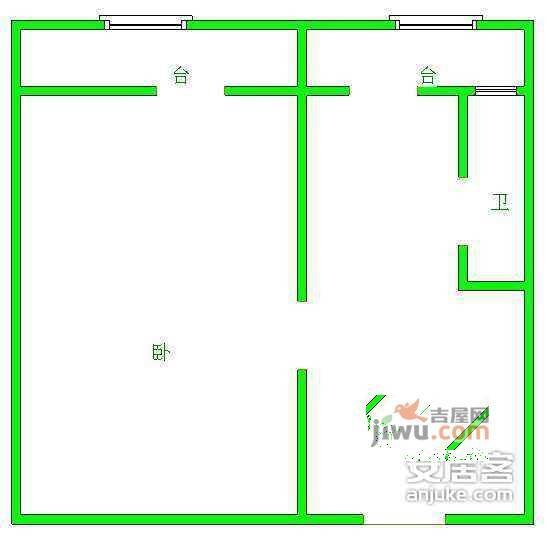 南京路小区1室1厅1卫123㎡户型图