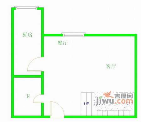 红磡领世郡尚景园1室1厅1卫62㎡户型图