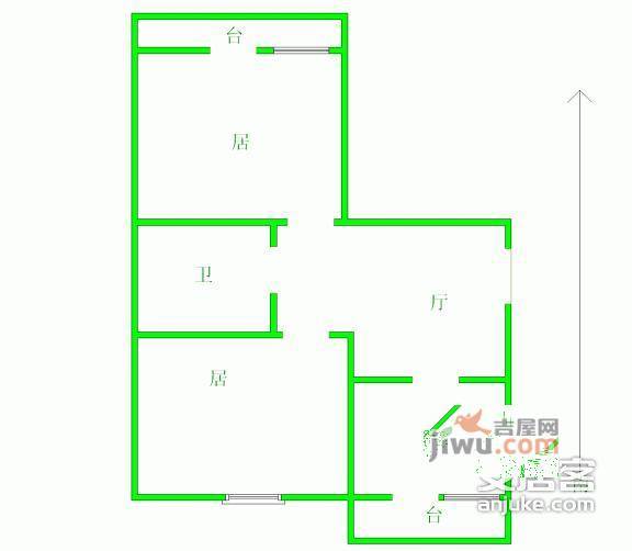 新春花苑2室2厅1卫114㎡户型图