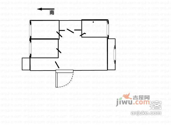 天合家园2室1厅1卫93㎡户型图