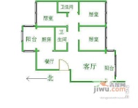 北岸潞园3室2厅1卫户型图
