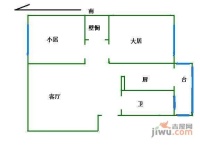 万全里2室1厅1卫102㎡户型图