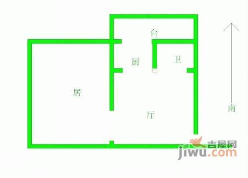 春厦里1室1厅1卫户型图