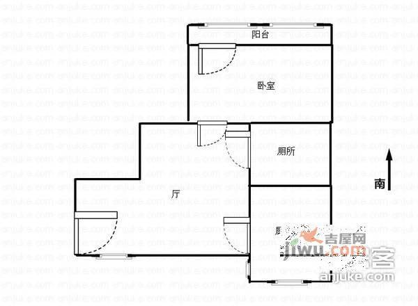 阳光花园1室1厅1卫75㎡户型图