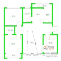 福泽园3室2厅1卫户型图