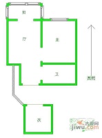 乐江公寓1室1厅1卫64㎡户型图