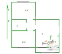 岷江西里2室1厅1卫85㎡户型图