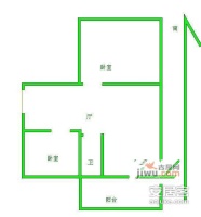 锦州道2室1厅1卫67㎡户型图