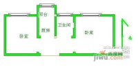 福建西路2室1厅1卫61㎡户型图
