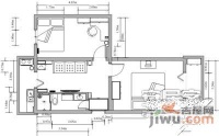 天新北里2室1厅1卫74㎡户型图