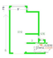 新景居1室1厅1卫49㎡户型图