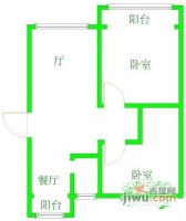 兴安里2室2厅1卫105㎡户型图