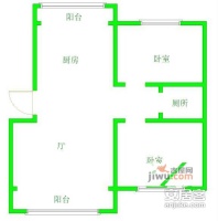 兴安里2室1厅1卫94㎡户型图