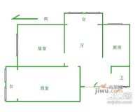 劳卫里社区2室1厅1卫87㎡户型图