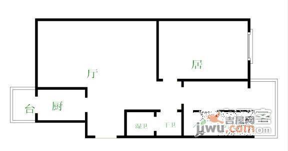 海峰公寓2室1厅1卫104㎡户型图