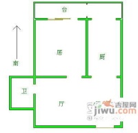 新园荫里1室1厅1卫41㎡户型图