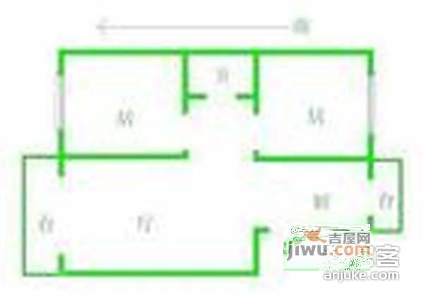 翠阜新村翠郁里2室1厅1卫130㎡户型图