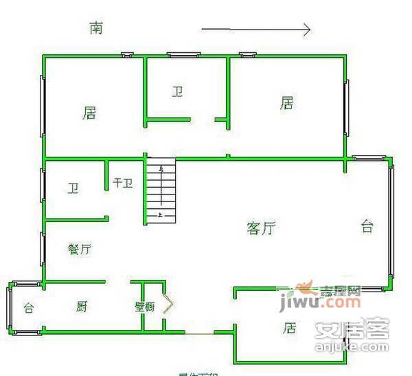 先春园隆春里3室1厅1卫134㎡户型图