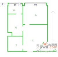 翔宇大厦2室1厅1卫125㎡户型图