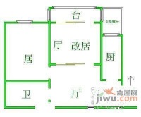 万通上游国际1室1厅1卫68㎡户型图